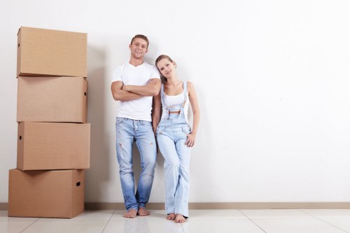 House removals and storage services in Bickley with moving boxes