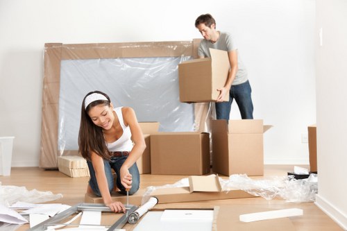 Careful packing and labelling for a house move in Bickley