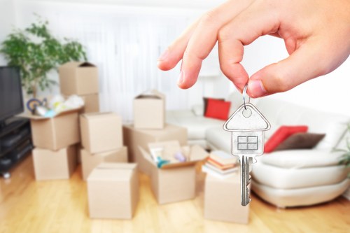 Planning a relocation in Bickley with packed boxes and furniture