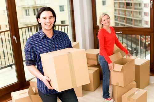 Well-arranged storage boxes and furniture in a long-term Bickley storage space